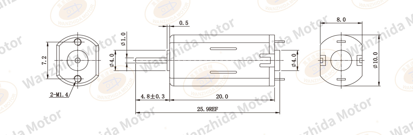 M30 Brush DC motor-wanzhida motor