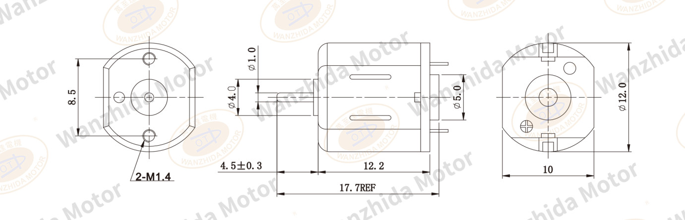 OT-FF-N10 Brush DC motor-wanzhida motor