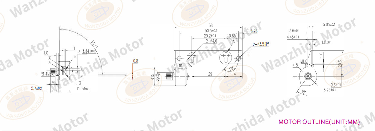 OT-SM15P-307 PM stepping motor-wanzhida motor