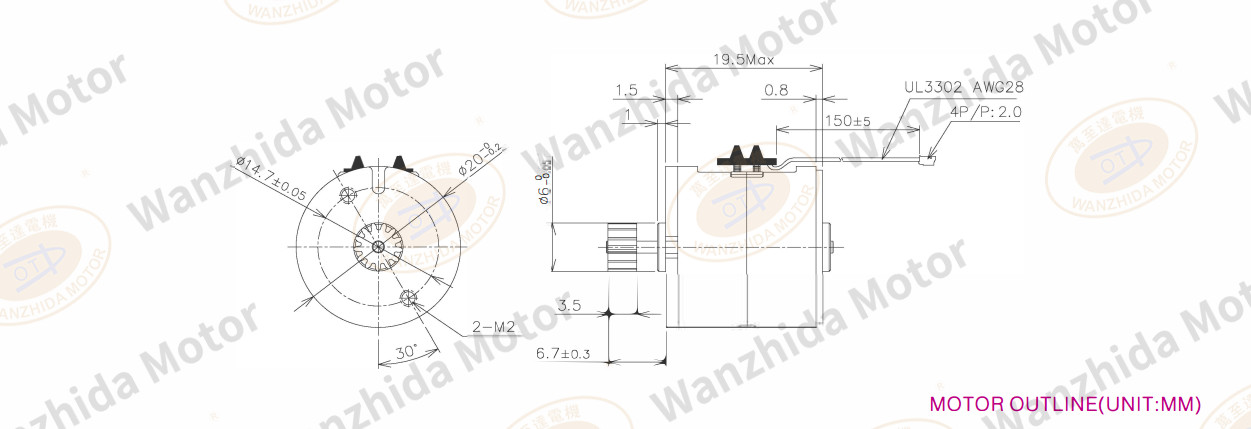 OT-SM20P-180B PM stepping motor-wanzhida motor